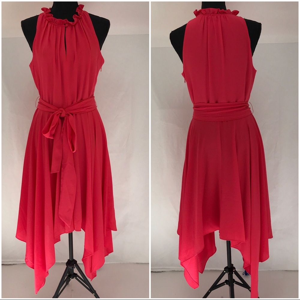 NWT Eliza J handkerchief hem fit & flare dress